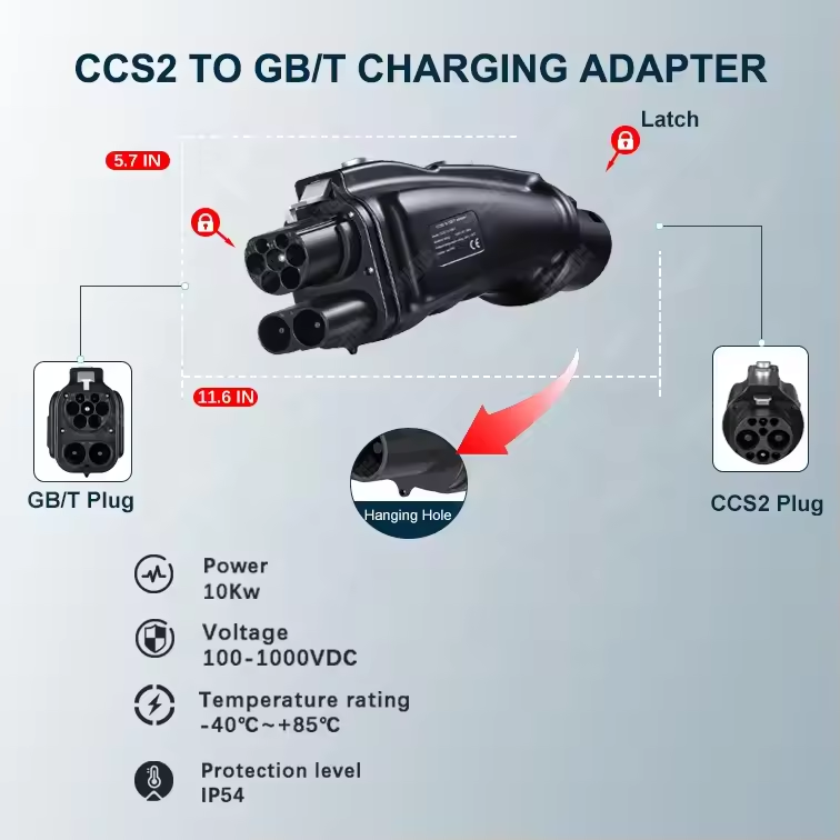 Adaptador de CC CCS2 a GB/T Co - Gb/T To Ccs2 200A Fast Charging Adapter reseña y precio